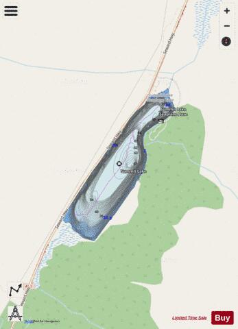 Upper Summit Lake depth contour Map - i-Boating App - Streets
