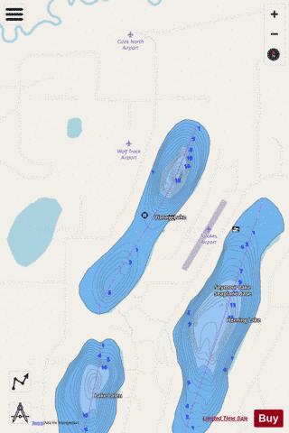 Visnaw Lake depth contour Map - i-Boating App - Streets