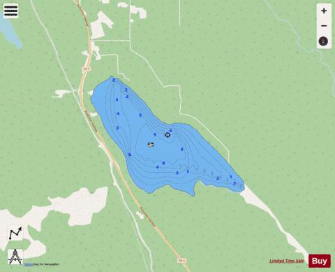 Willow Lake  Richardson depth contour Map - i-Boating App - Streets