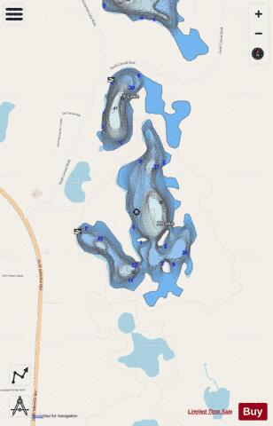 X Lake depth contour Map - i-Boating App - Streets