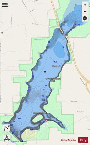 Lake Frank Jackson depth contour Map - i-Boating App - Streets