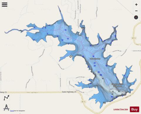 Lake Charles depth contour Map - i-Boating App - Streets