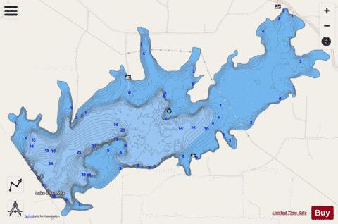 Lake Columbia depth contour Map - i-Boating App - Streets