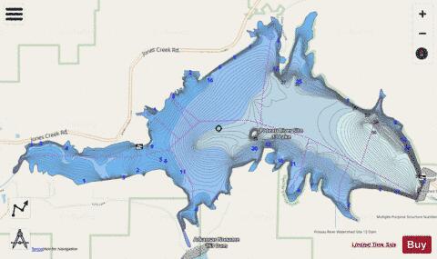 Lake Hinkle depth contour Map - i-Boating App - Streets