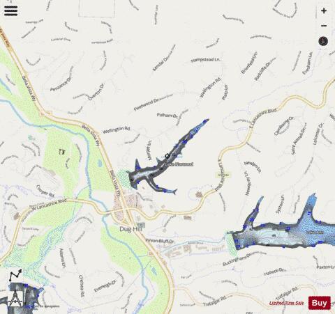 Lake Norwood depth contour Map - i-Boating App - Streets