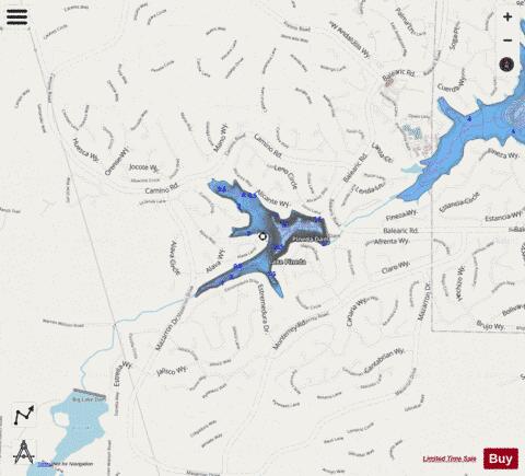 Lake Pineda depth contour Map - i-Boating App - Streets