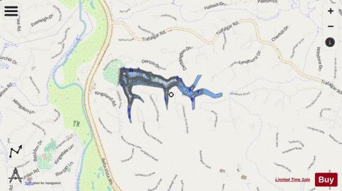 Lake Rayburn depth contour Map - i-Boating App - Streets