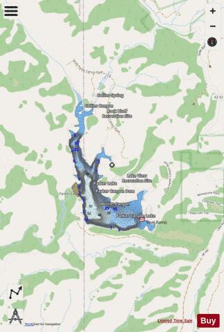 Parker Canyon Lake depth contour Map - i-Boating App - Streets