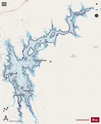 New Hogan Lake depth contour Map - i-Boating App - Streets