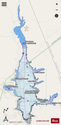 Lake Piru depth contour Map - i-Boating App - Streets