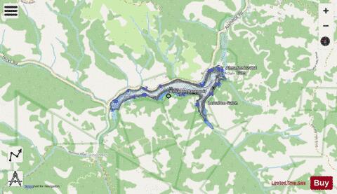 Almaden Reservoir depth contour Map - i-Boating App - Streets