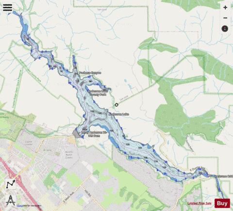 Anderson Lake depth contour Map - i-Boating App - Streets
