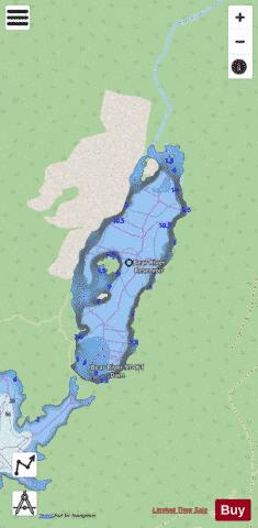 Bear Reservoir depth contour Map - i-Boating App - Streets