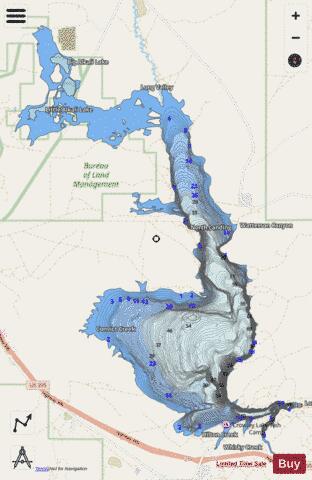Crowley Lake depth contour Map - i-Boating App - Streets