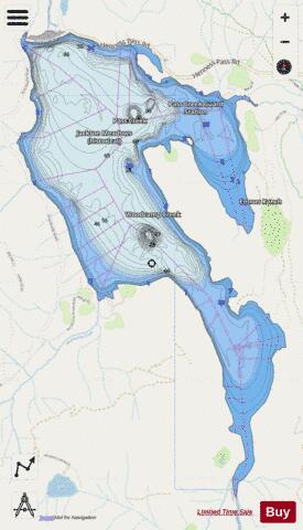 Jackson Meadows Reservoir depth contour Map - i-Boating App - Streets