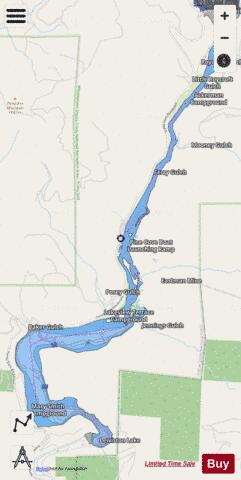 Lewiston Lake depth contour Map - i-Boating App - Streets