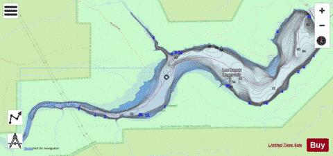Los Banso Reservoir depth contour Map - i-Boating App - Streets