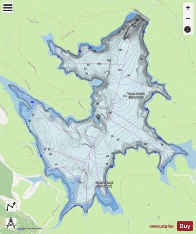 Los Vaqueros Reservoir depth contour Map - i-Boating App - Streets