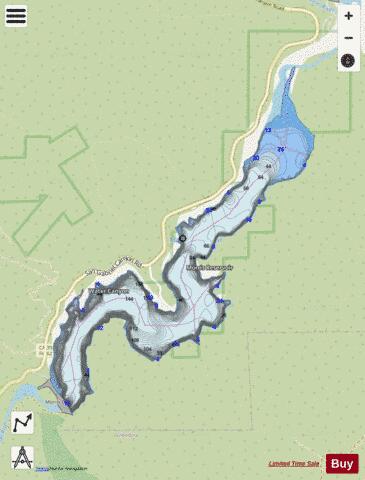 Morris Reservoir depth contour Map - i-Boating App - Streets