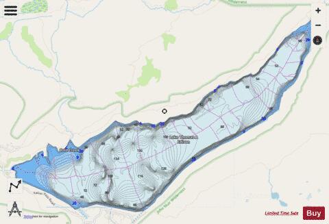 Lake Thomas A Edison depth contour Map - i-Boating App - Streets