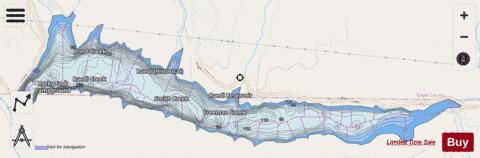 Ruedi Reservoir depth contour Map - i-Boating App - Streets