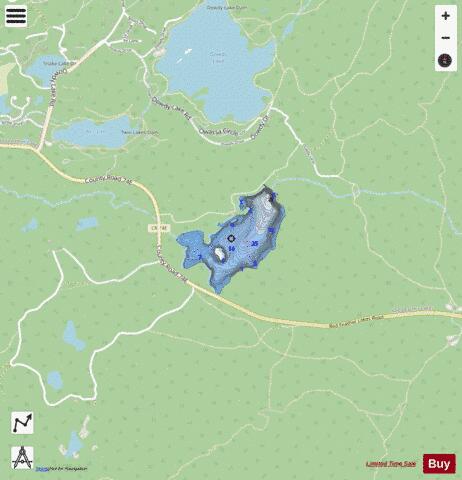 Parvin Lake depth contour Map - i-Boating App - Streets