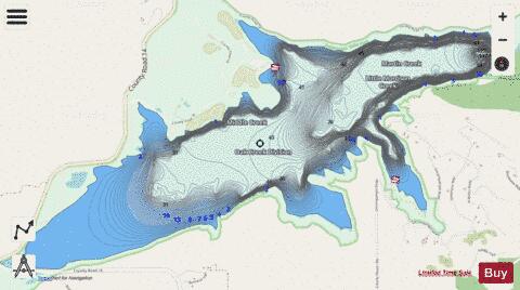 Stagecoach Reservoir depth contour Map - i-Boating App - Streets