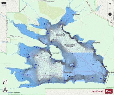 Steamboat Lake depth contour Map - i-Boating App - Streets