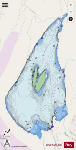 Lake Gaillard depth contour Map - i-Boating App - Streets