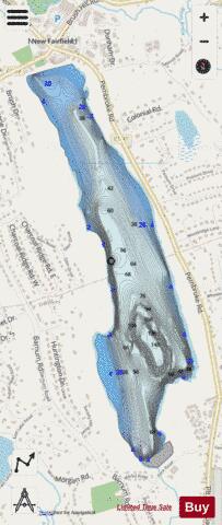Margerie Lake Reservoir depth contour Map - i-Boating App - Streets