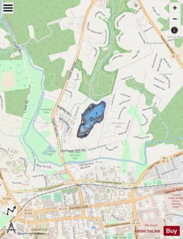 Newark Reservoir depth contour Map - i-Boating App - Streets