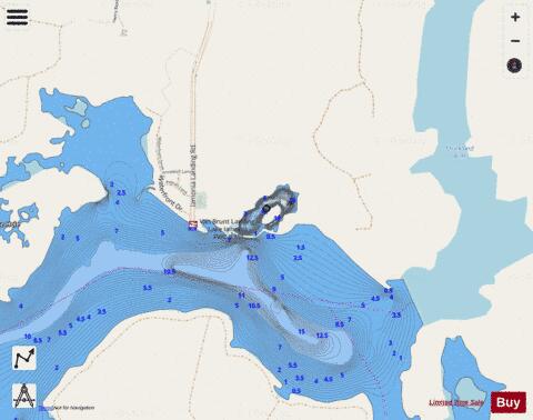 Lamonia Sink Basin depth contour Map - i-Boating App - Streets