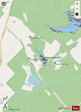 Sheppard Lake depth contour Map - i-Boating App - Streets
