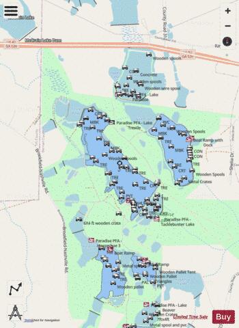 Lake Patrick depth contour Map - i-Boating App - Streets