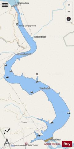 Yonah Lake depth contour Map - i-Boating App - Streets