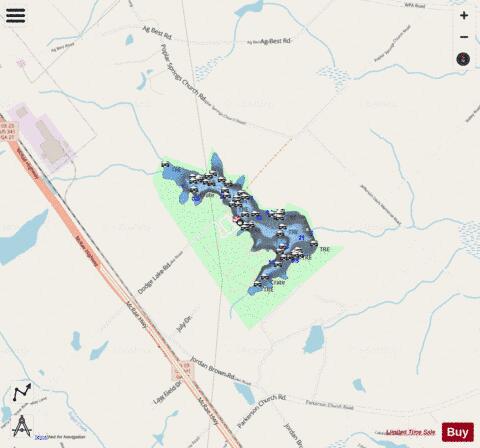Dodge County PFA depth contour Map - i-Boating App - Streets