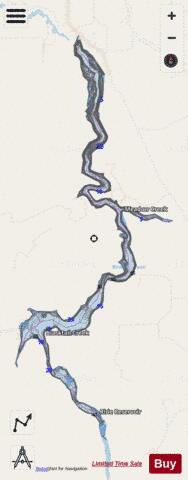Ririe Reservoir depth contour Map - i-Boating App - Streets