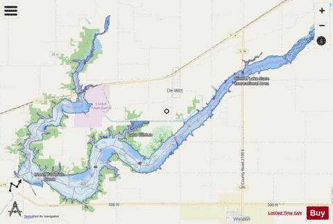 Lake Clinton depth contour Map - i-Boating App - Streets