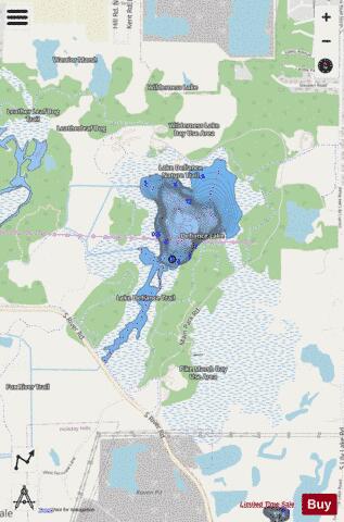Defiance Lake depth contour Map - i-Boating App - Streets