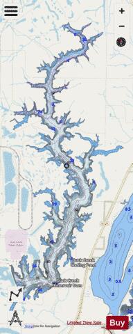 Duck Creek Cooling Pond depth contour Map - i-Boating App - Streets