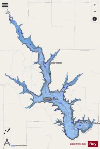 Forbes Lake depth contour Map - i-Boating App - Streets