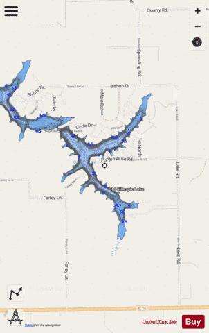 Gillespie Old City Lake depth contour Map - i-Boating App - Streets