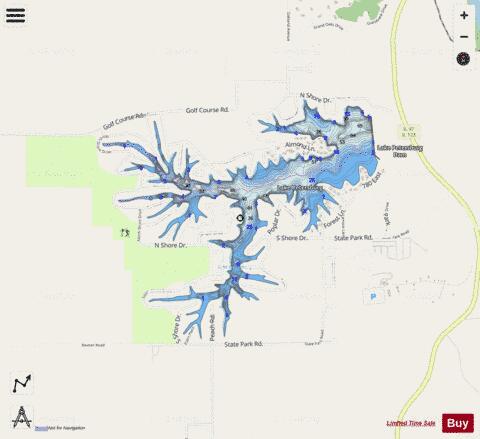 Lake Petersburg depth contour Map - i-Boating App - Streets