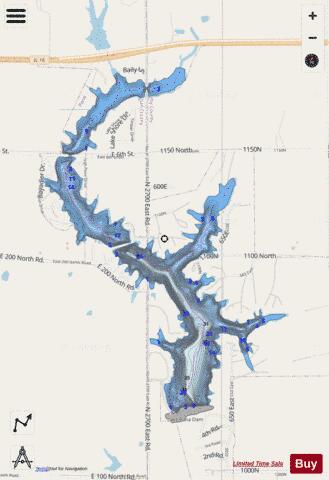 Pana Lake depth contour Map - i-Boating App - Streets