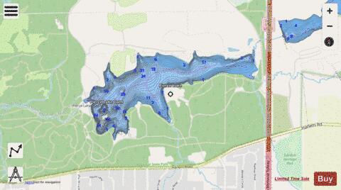 Pierce Lake depth contour Map - i-Boating App - Streets