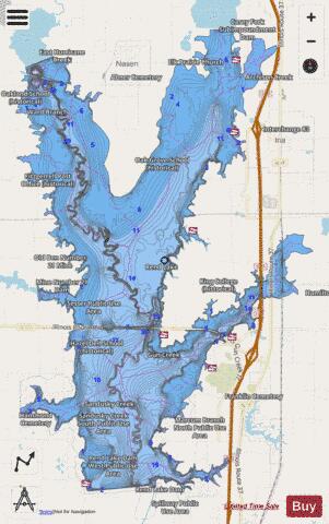 Rend Lake depth contour Map - i-Boating App - Streets