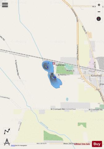 Sparta Lake depth contour Map - i-Boating App - Streets