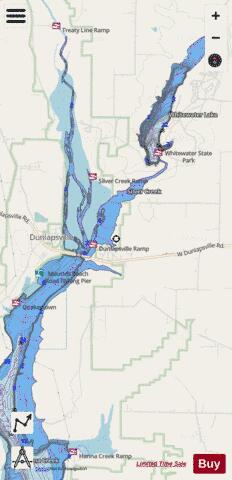 Whitewater Lake depth contour Map - i-Boating App - Streets