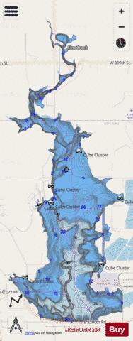 Cygnes Lake depth contour Map - i-Boating App - Streets