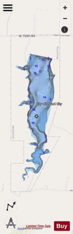 Mound City Lake depth contour Map - i-Boating App - Streets